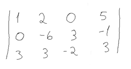 matriz anterior com o resultado da operação na segunda linha