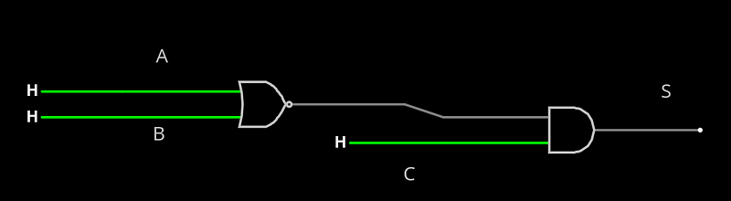 circuito com negação